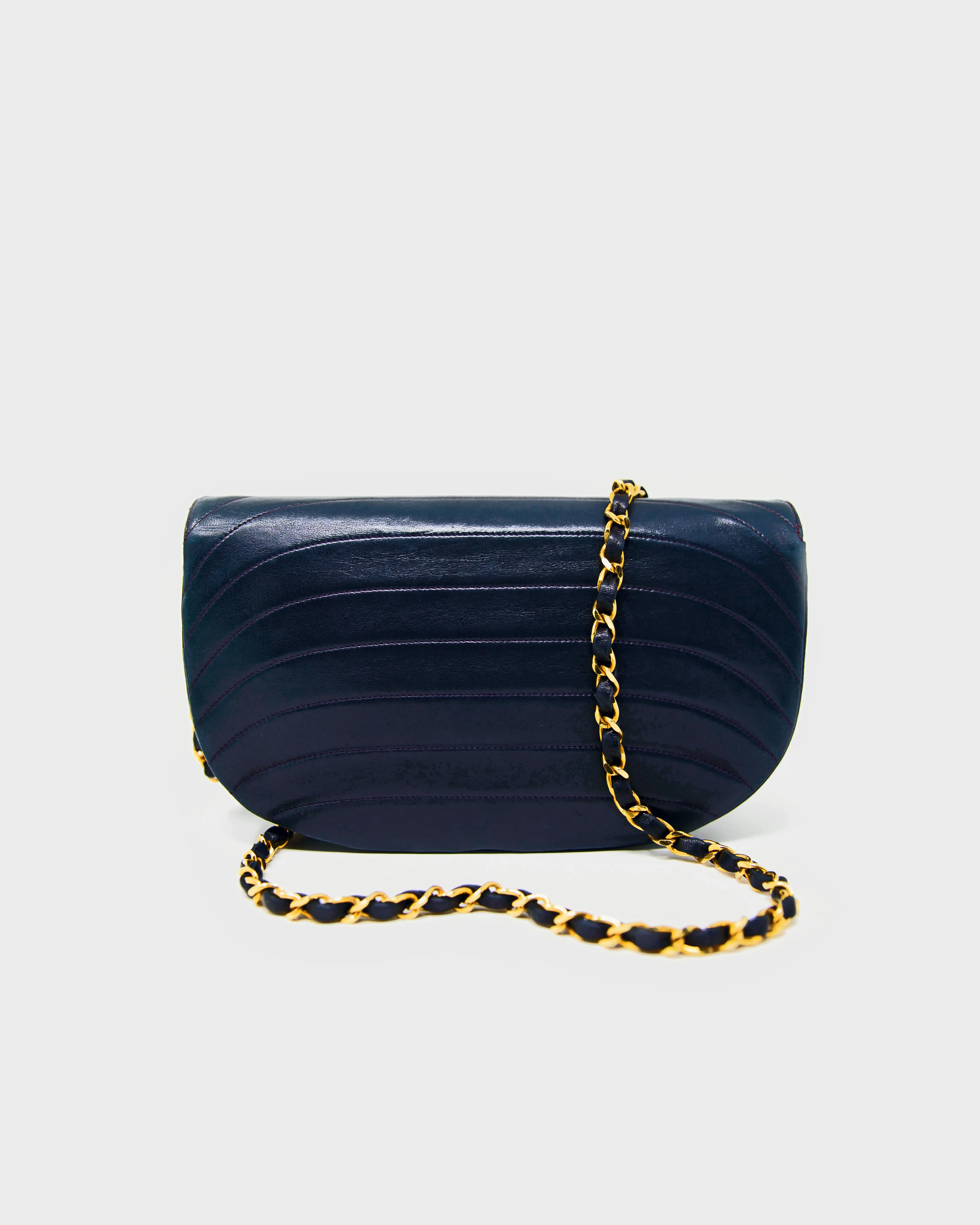 Chanel Vintage Lambskin Half Moon Flap Bag | Zero Collective
